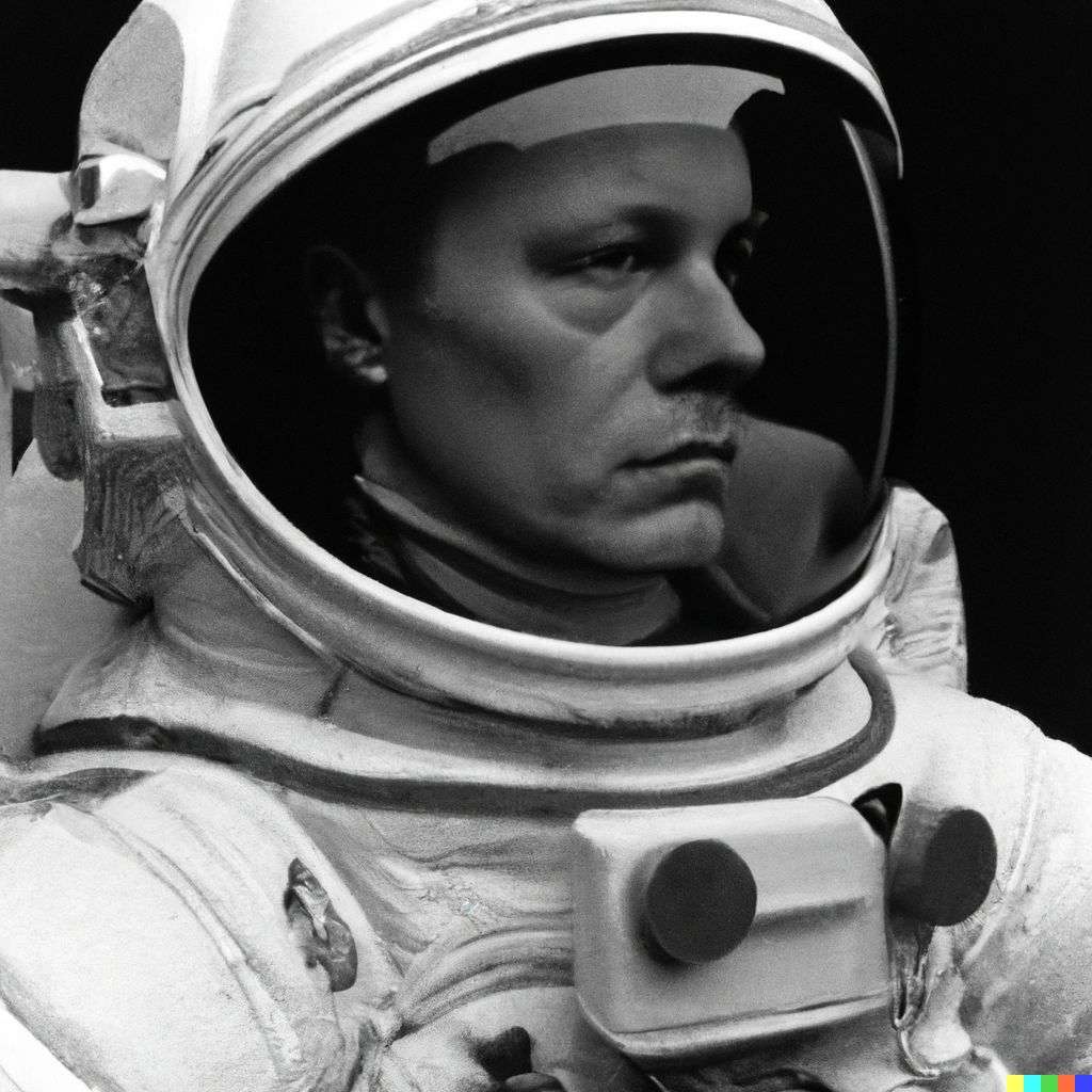 an astronaut, photograph taken by Peter Lindbergh